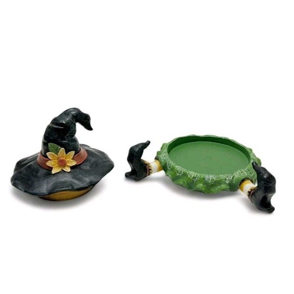 Kathy Hatch Witch Hat Candle Topper Base Feet Halloween 2001 Vintage Tag - Picture 5 of 9